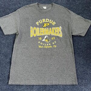 Purdue Boilermakers Shirt Mens Large Gray NCAA College Football Alstyle